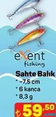 EXENT FİSHİNG SAHTE BALIK 7,5 CM fiyat ve kampanya bilgisi